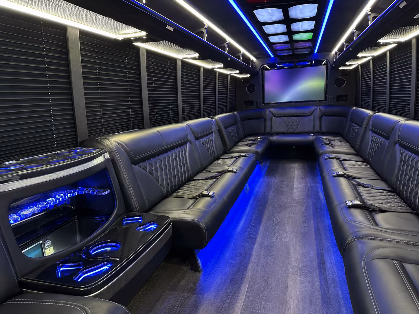 chesapeake 20 passenger party bus inside