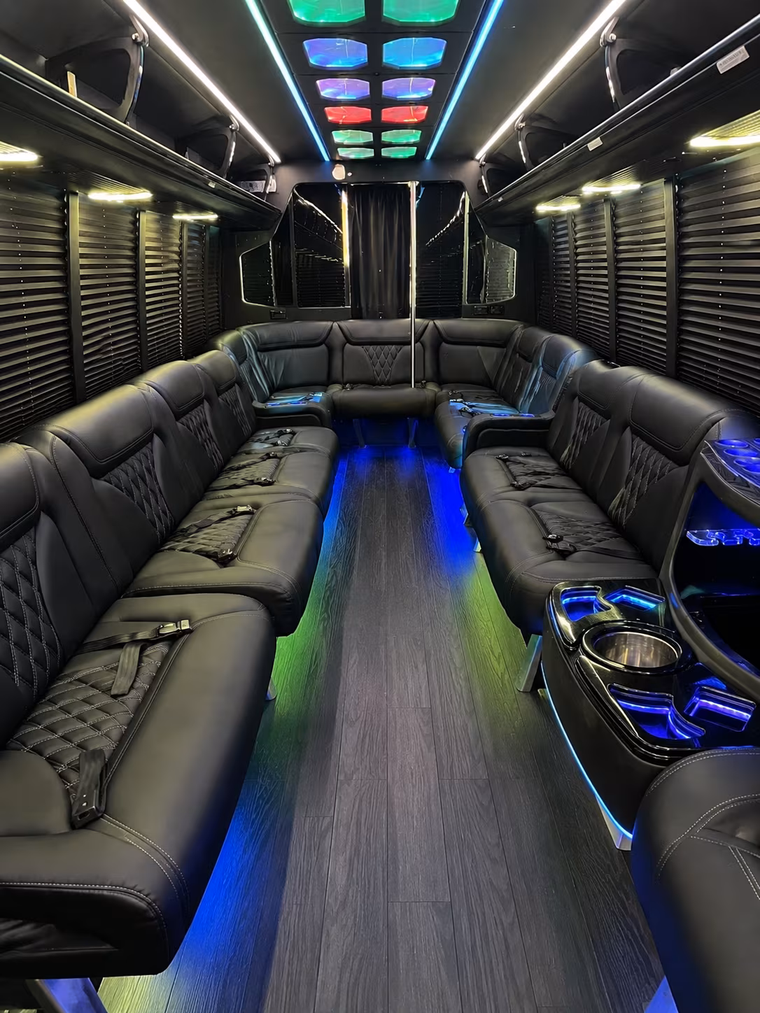 chesapeake 20 passenger party bus interior