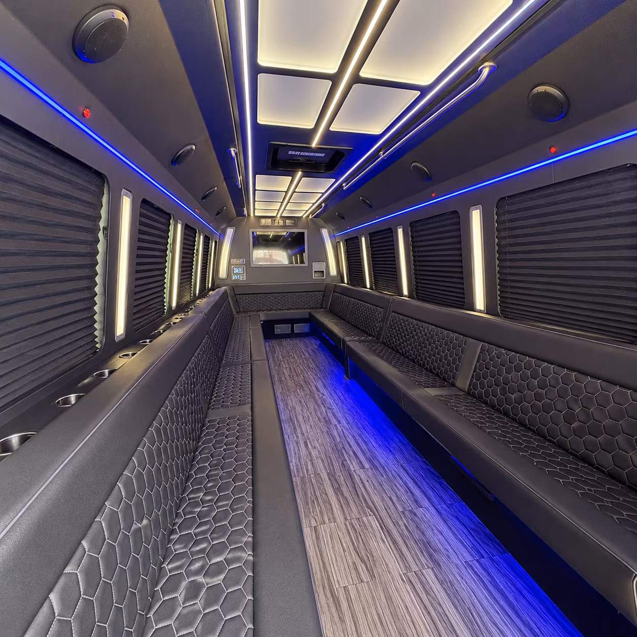 chesapeake 30 passenger party bus interior