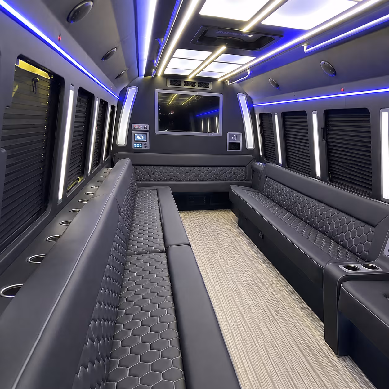 chesapeake 40 passenger party bus inside