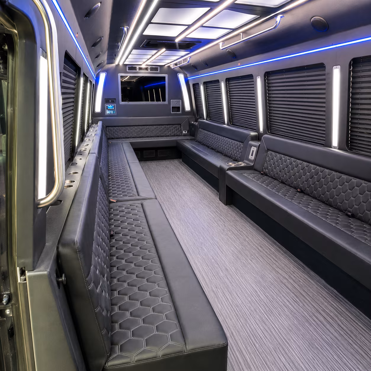 chesapeake 40 passenger party bus interior