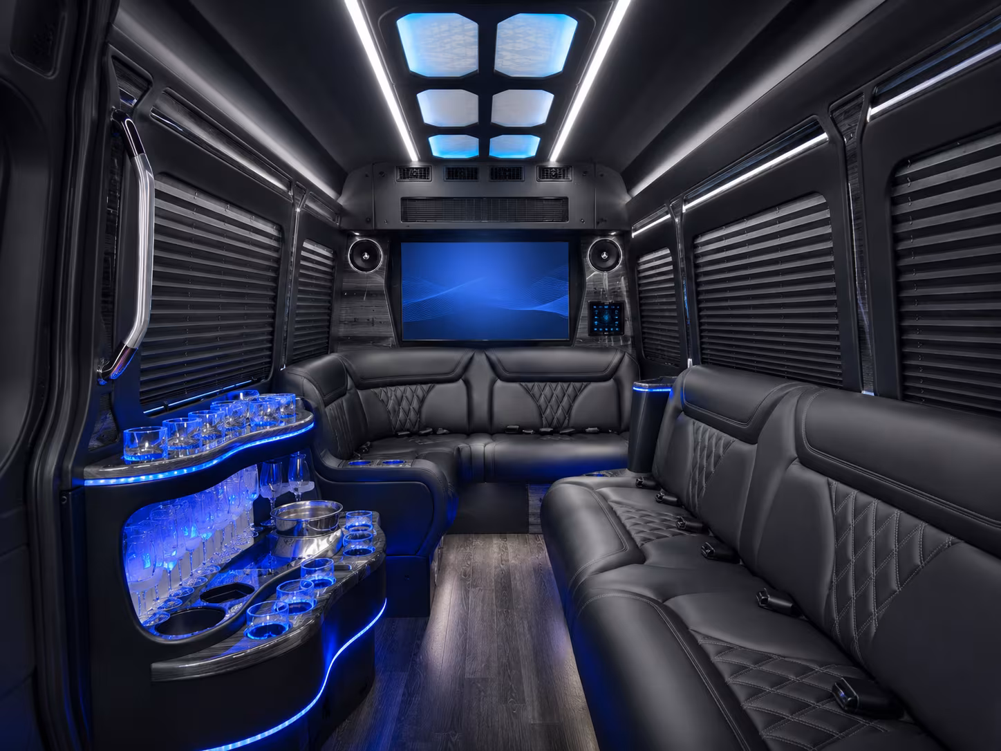 chesapeake 50 passenger party bus inside