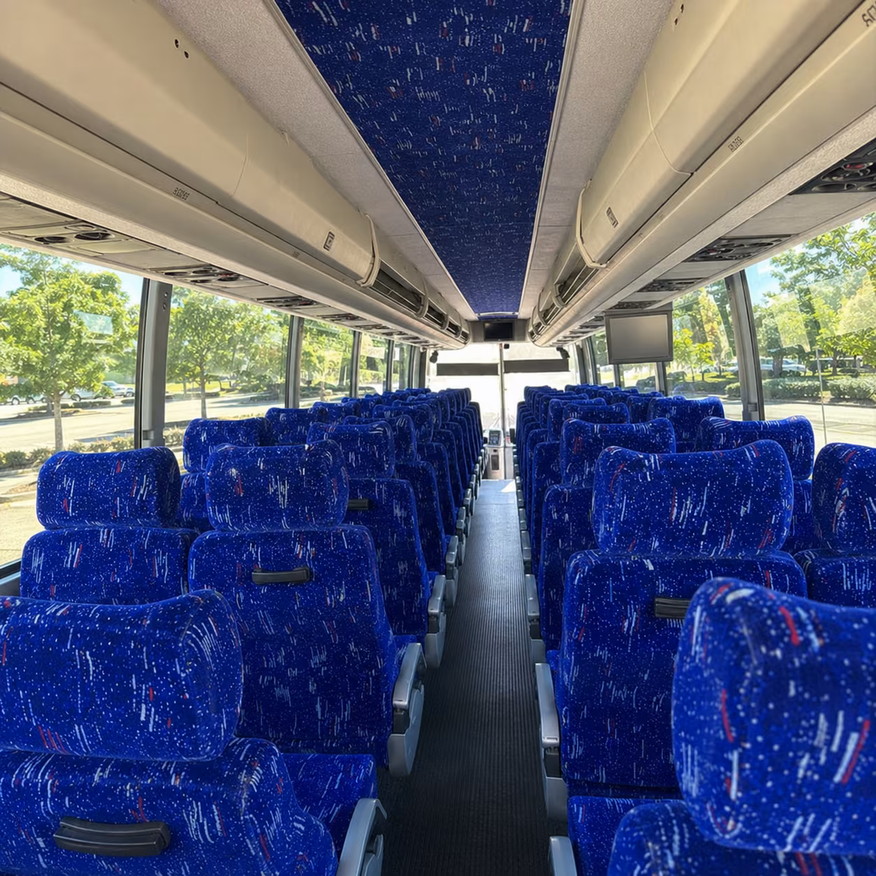 chesapeake 56 passenger charter bus inside