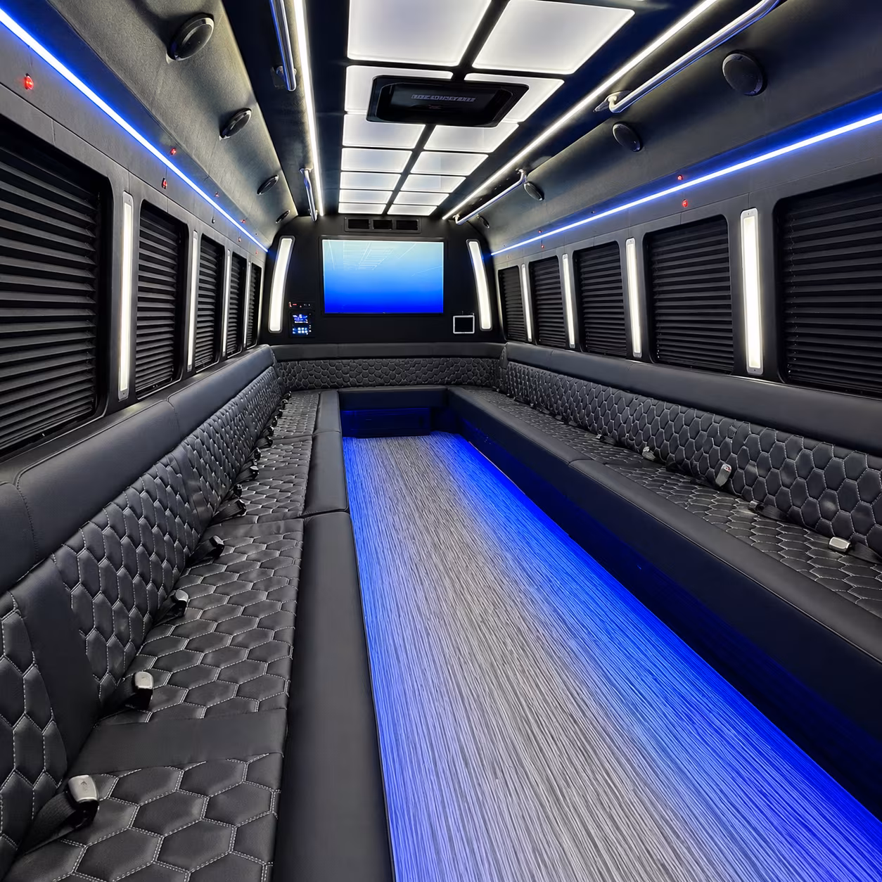 chesapeake party bus rental interior